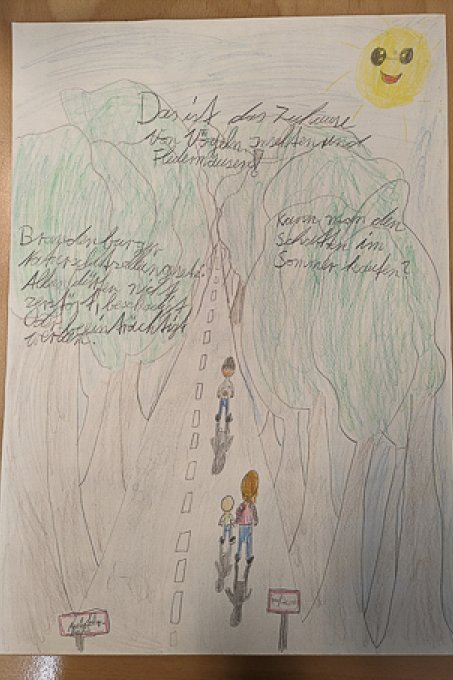 Die Kinder der Goethe-Grundschule malten Plakate für den Schutz der Alleebäume - Foto: NABU/M. Brecht
