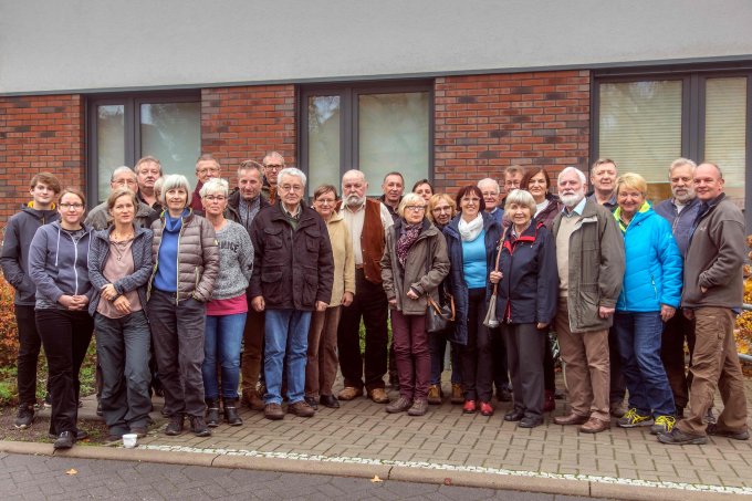 Teilnehmer des Kranichtreffens in Rangsdorf 2019 - Foto: LAG Kranichschutz