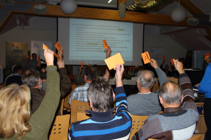 Abstimmung über die Resolutionen zum Insektensterben und zu den Umweltbildungseinrichtungen - Foto: M. Ebersbach